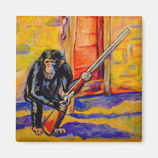 Chimp med en Gun Magnet