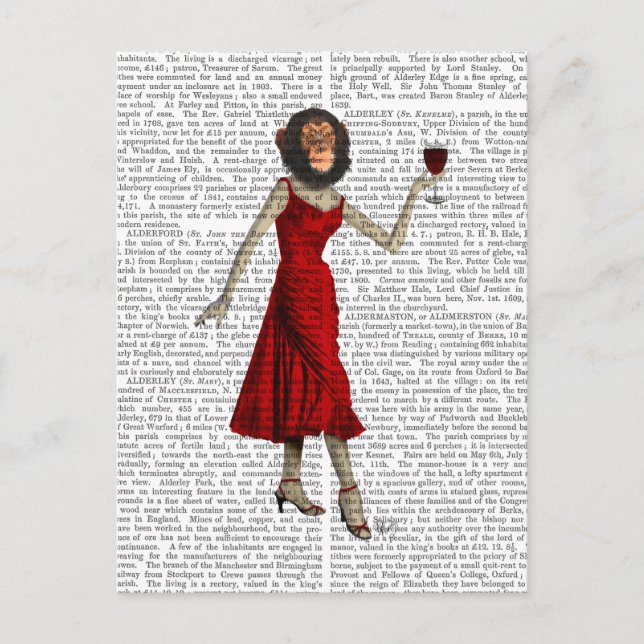 Chimp med Vin Vykort (Framsida)