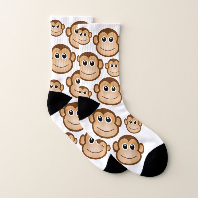 Chimp Socks för Tecknad Sock monkey Strumpor (Par)