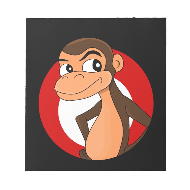 Chimp tecknad, anteckningsblock (Framsida)