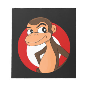 Chimp tecknad, anteckningsblock