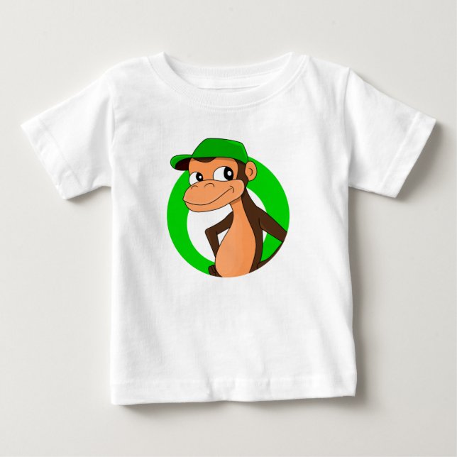 Chimp tecknad baby T-Shirt (Framsida)