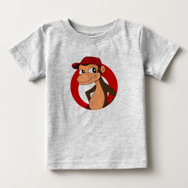 Chimp tecknad baby T-Shirt (Framsida)