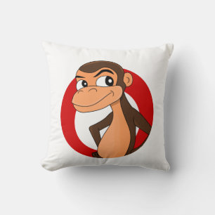 Chimp tecknad dekorativ kudde