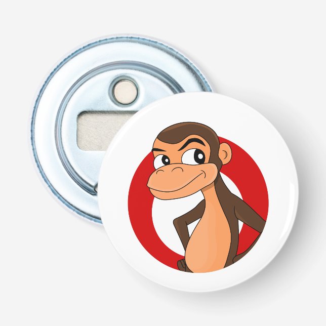 Chimp tecknad flaska-öppnare flasköppnare (Framsidan)