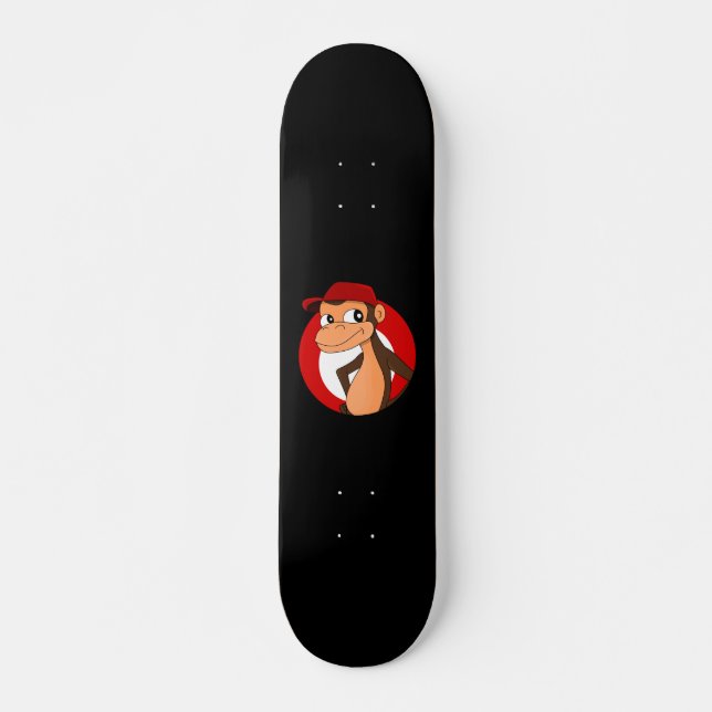 Chimp-tecknad Mini Skateboard Bräda 18,5 Cm (Framsida)
