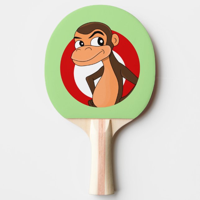 Chimp tecknad ping pong paddle pingisracket (Framsidan)