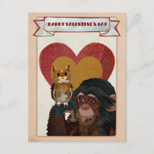 CHIMP & UGGLA VALENTINS vykort