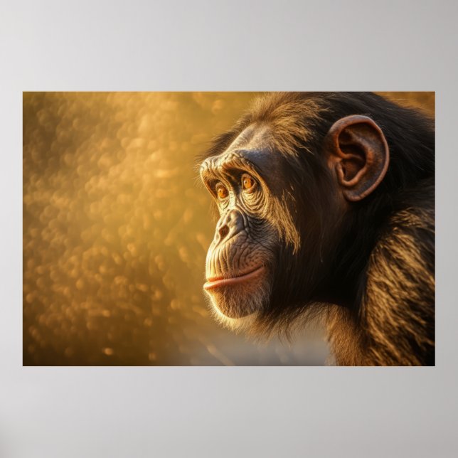 Chimpans till naturen poster (Framsidan)