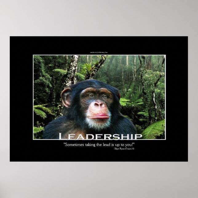 Chimpanzans LEADERSHIP Motivational Art Poster (Framsidan)