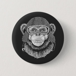 Chimpanzans motorcykelförare knapp
