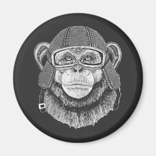 Chimpanzans motorcykelförare magnet