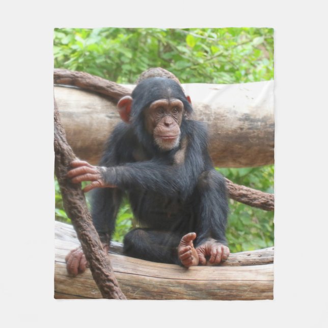 Chimpanzee 001 fleecefilt (Framsidan)