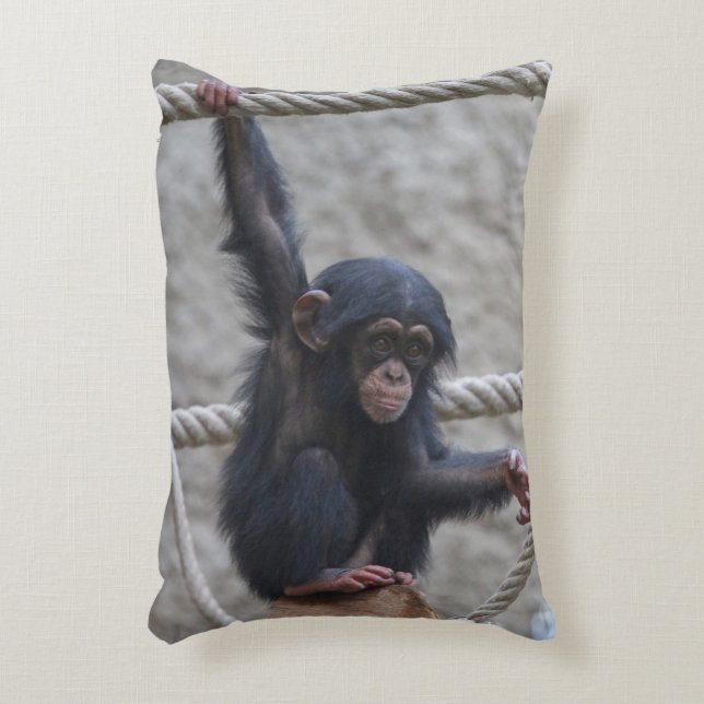 Chimpanzee 017 prydnadskudde (Framsidan(Vertikal))