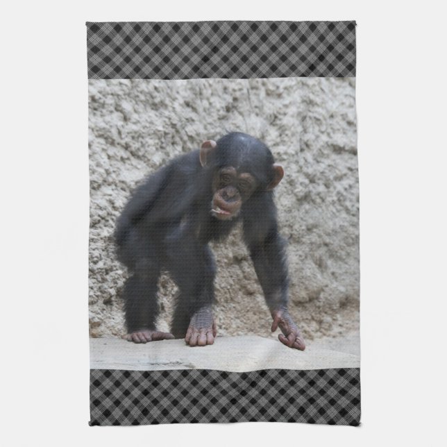 Chimpanzee 031 kökshandduk (Vertikal)