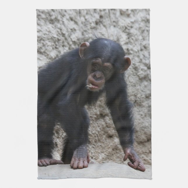 Chimpanzee 031 kökshandduk (Vertikal)