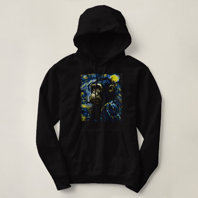 Chimpanzee Älskare Gift Art T Shirt (Design framsida)