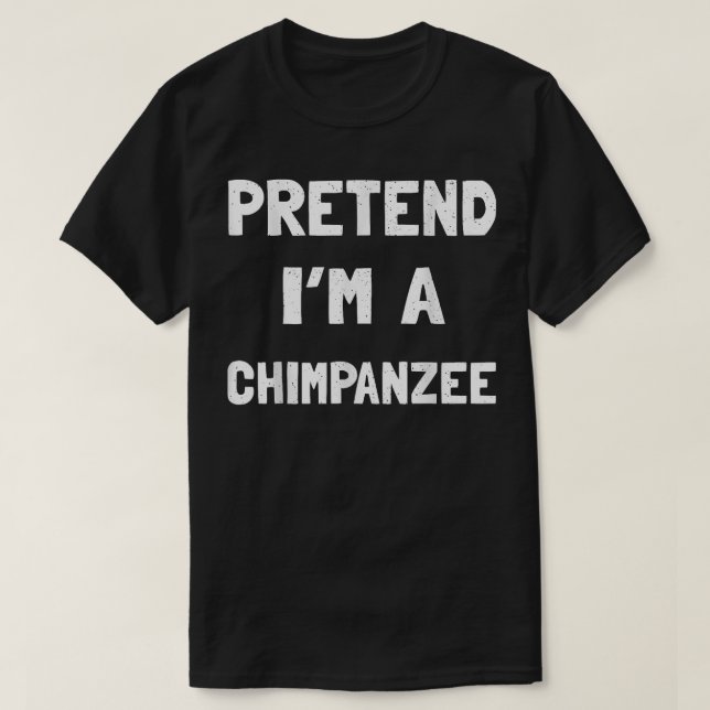 Chimpanzee Halloween Costume Funny Gift Manar Kvin T Shirt (Design framsida)
