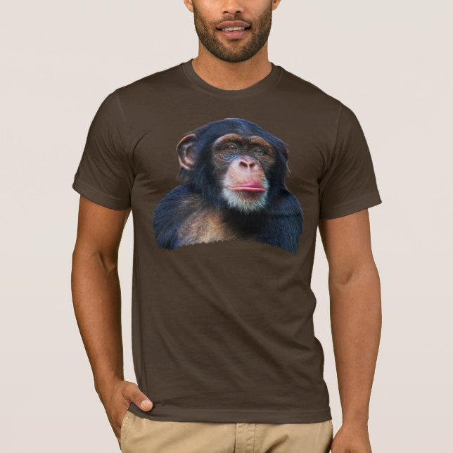 CHIMPANZEE II Wildlife Art T-shirt (Framsida)