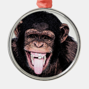 Chimpanzee Julgransprydnad Metall