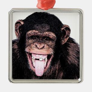 Chimpanzee Julgransprydnad Metall