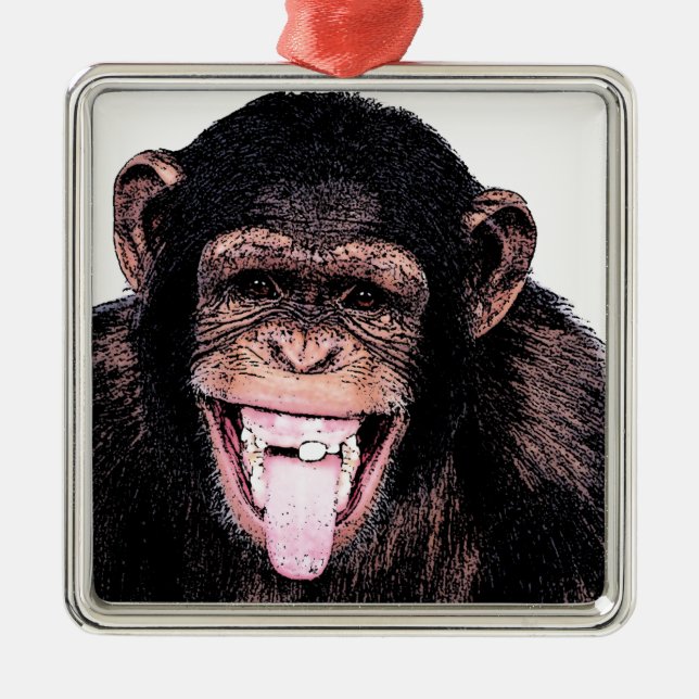 Chimpanzee Julgransprydnad Metall (Framsidan)