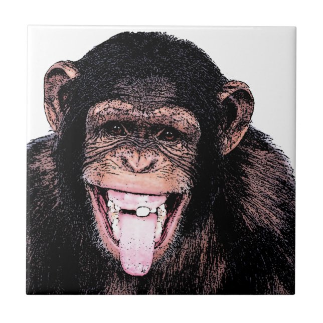 Chimpanzee Kakelplatta (Framsidan)