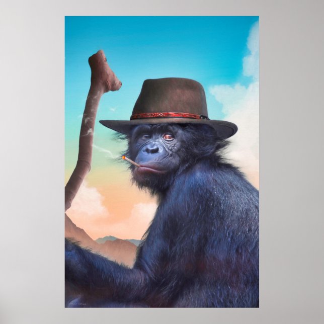 CHIMPANZEE MONKEY CHIMPIANNA JONES POSTER (Framsidan)
