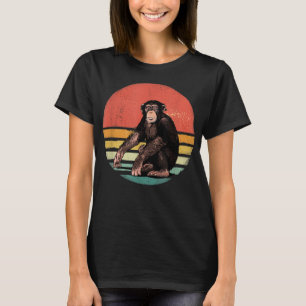 Chimpanzee Monkey Retro Vintage Chimp Vild Zoo Ani T Shirt