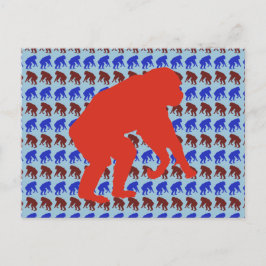 Chimpanzee Mönster Art-vykort Vykort