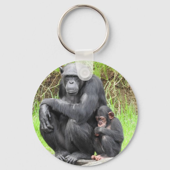 Chimpanzee-Nyckelring Nyckelring (Framsida)