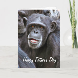 Chimpanzee Photo Lycklig Fars dag Kort