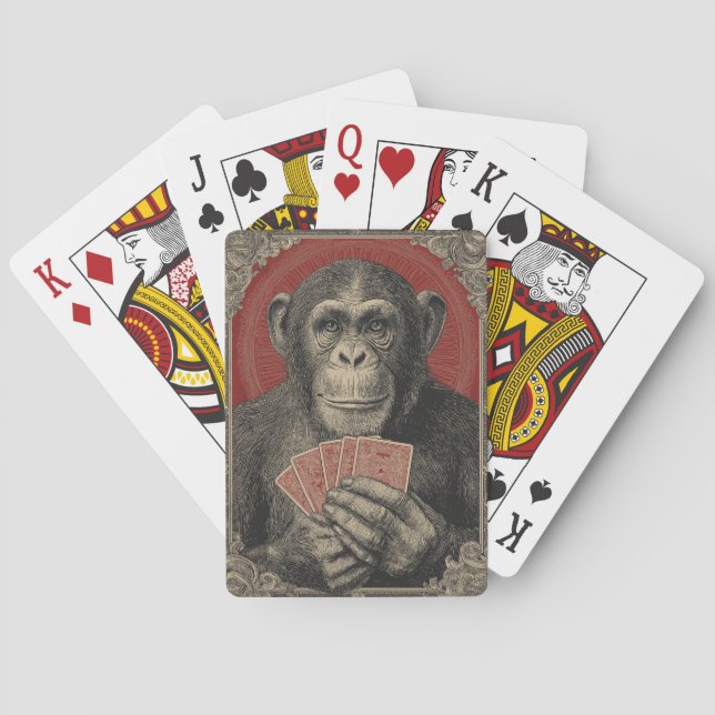 Chimpanzee Poker Casinokort (Baksidan)