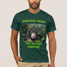 Chimpanzee & Rainforest Art EXTINCTION T-shirt