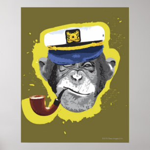 Chimpanzee-rökning Poster