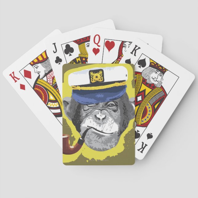 Chimpanzee-rökning Spel Kort (Baksidan)