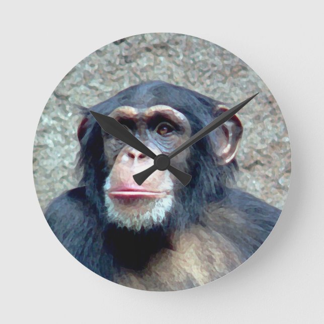 Chimpanzee Rund Klocka (Framsida)