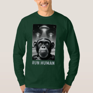 Chimpanzee Selfie UFO Roligt Quirky Gift T Shirt