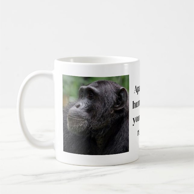 Chimpanzee themed coffee mug kaffemugg (Vänster)