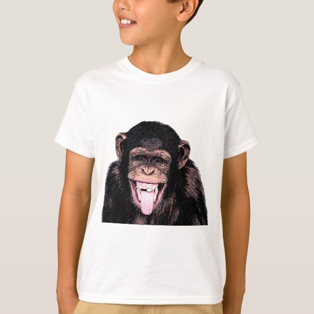 Chimpanzee Tunga T Shirt (Framsida)
