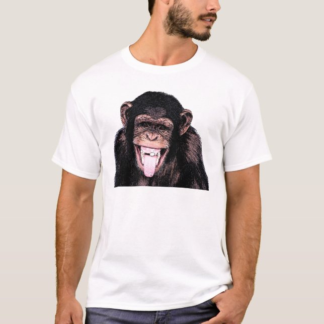 Chimpanzee Tunga T Shirt (Framsida)