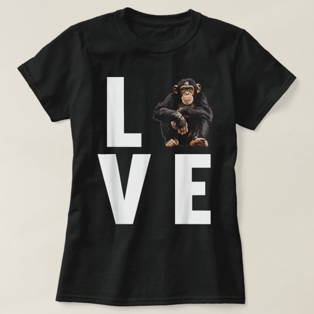 Chimpanzees Chimpanzee T Shirt (Design framsida)