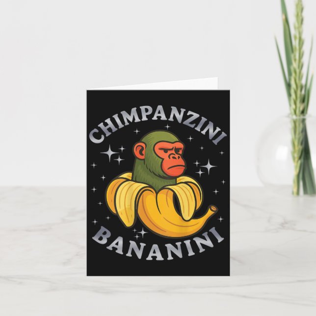Chimpanzini Bananini Funny Meme (på baksidan) Kort (Framsida)