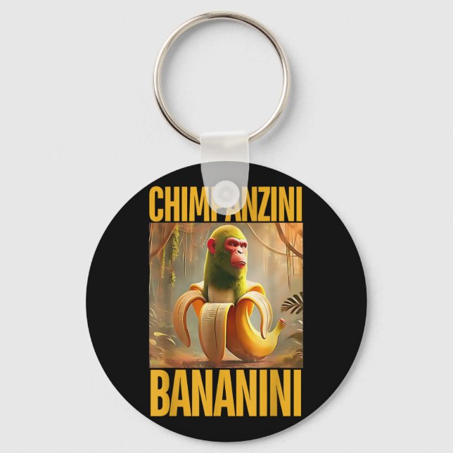 Chimpanzini Bananini Italienska Brainrot Meme Boys Nyckelring (Framsida)