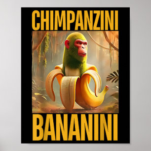 Chimpanzini Bananini Italienska Brainrot Meme Boys Poster