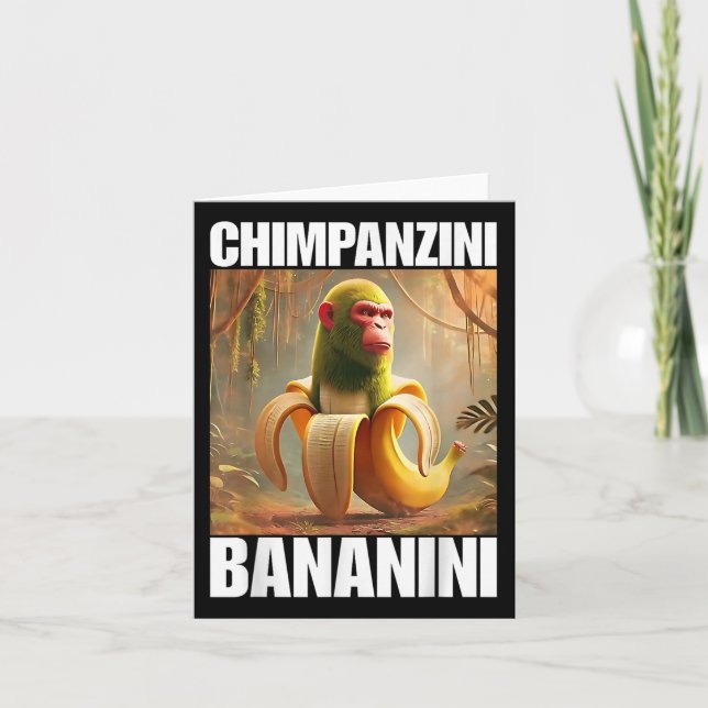 Chimpanzini Bananini - Italienska Brainrot Meme Kort (Framsida)