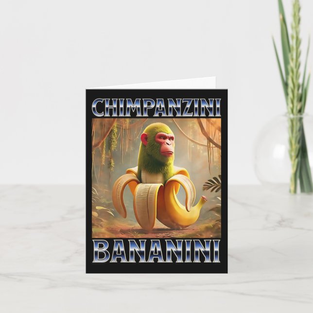 Chimpanzini Bananini - Italienska Brainrot Meme Kort (Framsida)