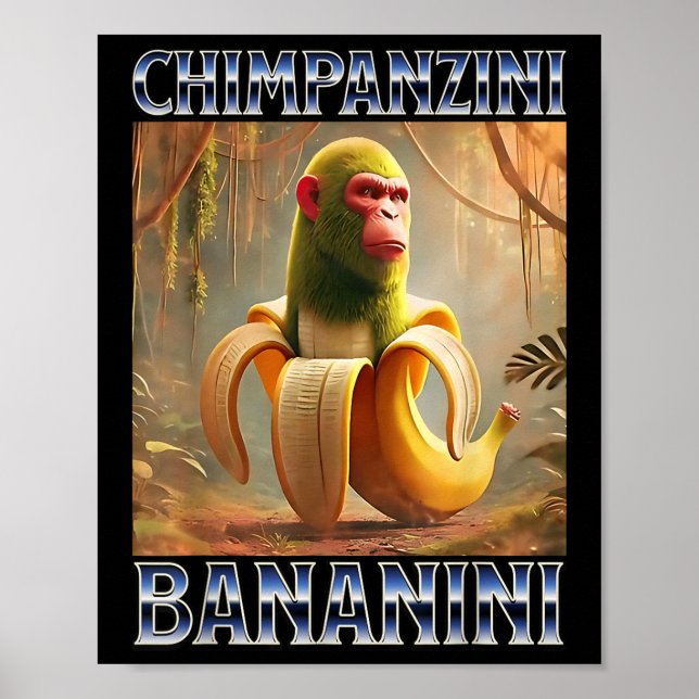Chimpanzini Bananini - Italienska Brainrot Meme Poster (Framsidan)
