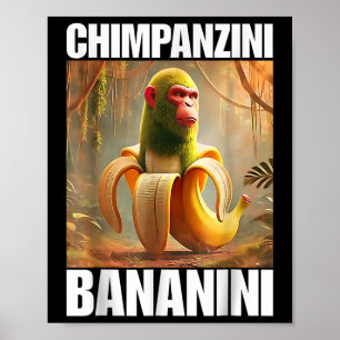 Chimpanzini Bananini - Italienska Brainrot Meme Poster