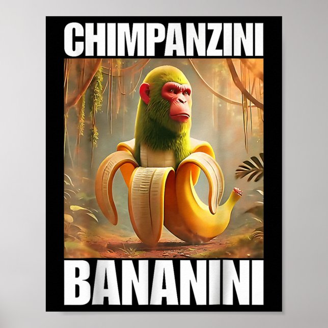 Chimpanzini Bananini - Italienska Brainrot Meme Poster (Framsidan)